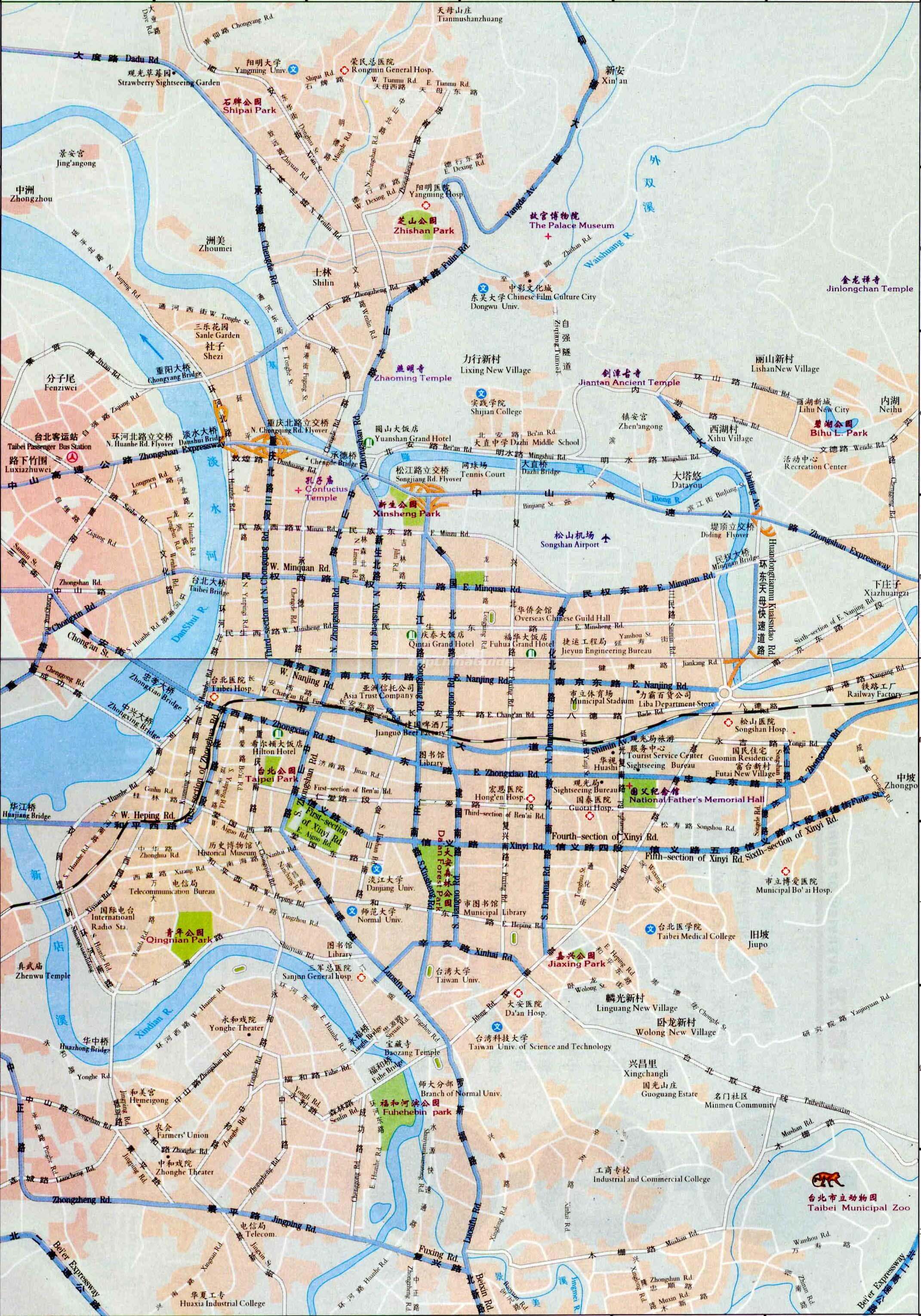 Taipei High Detailed Map